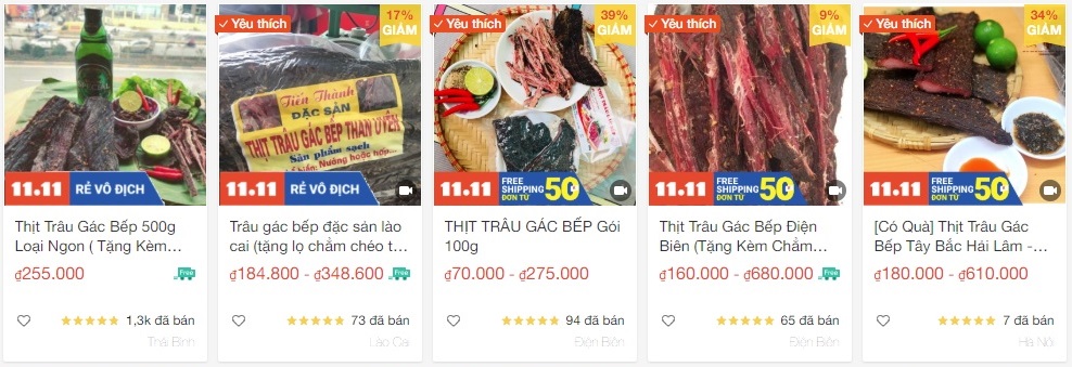 Giá bán thịt trâu trên mạng có rất nhiều giá, từ 500k tới 900k/kg.